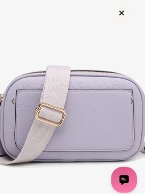 Lilac Crossbody Camera Bag with Adjustable Strap - NEW!